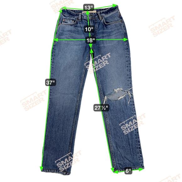 Revolve GRLFRND The Kate Low Rise Slim Crop Jeans Y2K Hidden Hills Wash Size 24 - Picture 5 of 14